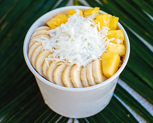 Piña Colada Chia Acai Bowl - Maui Breakfast Kihei